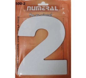 Algarismo 2 Numeral 125mm Branco 500-2