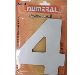  Algarismo 4 Numeral 125mm Branco 500-4