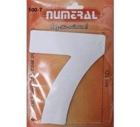 Algarismo 7 Numeral 125mm Branco 500-7