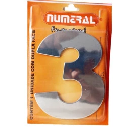 Algarismo 3 Numeral 125mm Espelhado 300-3
