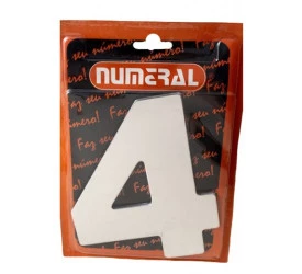 Algarismo 4 Numeral 125mm Espelhado 300-4