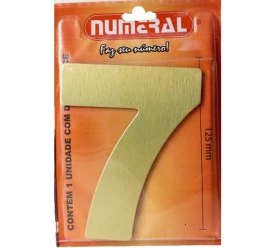 Algarismo 7 Numeral 125mm Ouro Escovado 200-7