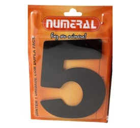 Algarismo 5 Numeral 125mm Preto 600-5