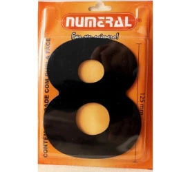 Algarismo 8 Numeral 125mm Preto 600-8