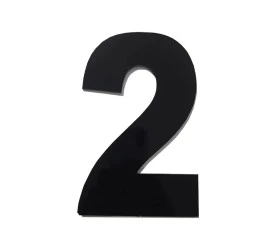  Algarismo Grande 2 Numeral 185mm Preto 685-2