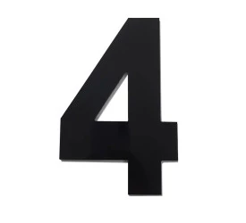 Algarismo Grande 4 Numeral 185mm Preto 685-4