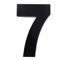 Algarismo Grande 7 Numeral 185mm Preto 685-7