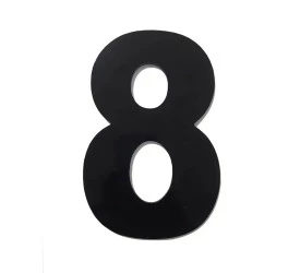  Algarismo Grande 8 Numeral 185mm Preto 685-8