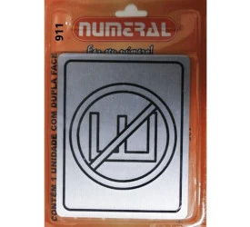 Placa de Sinalização Proibido Estacionar Numeral 911
