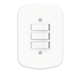3 Interruptores Fame Simples 10A/250V Blanc 0656