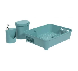 KIT ESCORREDOR+LIXEIRA+DISPENSER COZA -AZB - 99326/1500