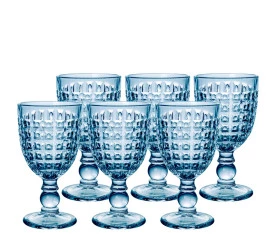 Jogo de 6 Taças L'Hermitage Chevalier 330ml Azul 25418