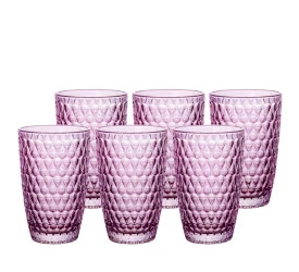 JOGO DE COPOS L'HERMITAGE CHEVALIER 6PÇS 355ML ROXO 25439
