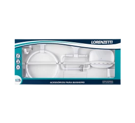 Kit Acessórios p Banheiro Lorenzetti Attic Quadra 2000 F24