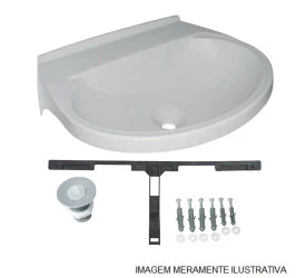 Lavatório Astra Plástico 50x40 8L LV3/SC*CZ2