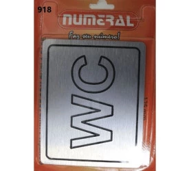 Placa de Sinalização WC Numeral 918