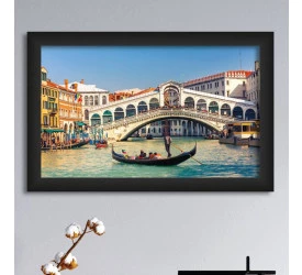 Quadro Decorativo Plasbil Médio Gôndola Veneza QDM016