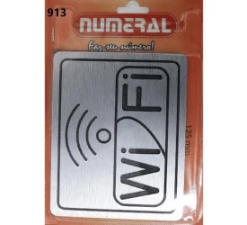 Placa de Sinalização Wi-Fi Numeral 913