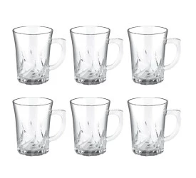 Jogo de 6 Xícaras City Glass Costa em Vidro 170ml 27699