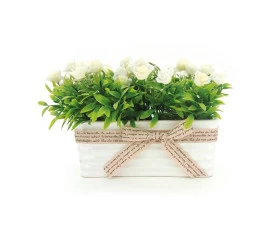 ARRANJO ARTIFICIAL YAZI VASO CERAMICO C/ FLORES 20757 YAV004