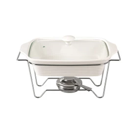 RECHAUD FULL FIT PORCELANA RETANGULAR C/QUEIMADOR 38 CM 21158 CP-406