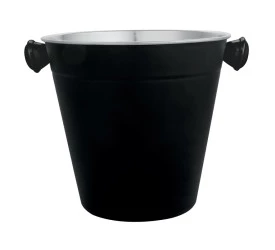 Balde para Gelo Dynasty em Aço Inox 1,25 L Preto 26233 