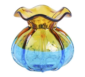 Murano Trouxinha Bicolor 12x12 cm Azul L’hermitage 26253