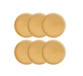 KIT DE PRATOS RASOS GERMER 6 PÇS AMBAR