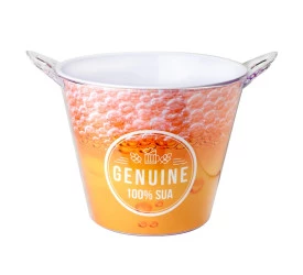 BALDE FULL FIT P/GELO GENUINE 25590BR 5L LARANJA C/2 ABRIDORES EM ACRILICO