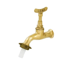 Torneira Para Jardim Dourada Com Bico Leão 1130