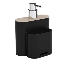 DISPENSER COZA FLAT PRETO 500ML 17002/3333