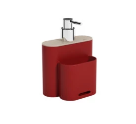 Dispenser 500 ml Coza Flat Vermelho Bold 170023332