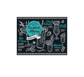 Tabua Retangular Drink em Vidro Dynasty 26049