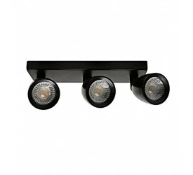 Spot Led 3 Focos Direct Mr16 12W Preto Taschibra 15090227