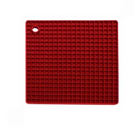 DESCANSO DE PANELA YAZI EM SILICONE QUADRADO VERMELHO 16292