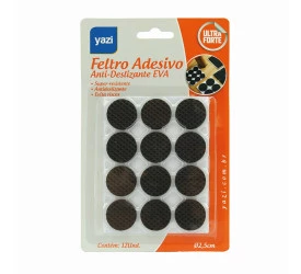 Feltro Adesivo Anti-deslizante Eva Redondo 12un 2,5cm 20599