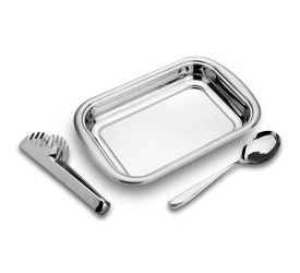 JOGO PARA ARROZ/MASSA TRAMONTINA 3 PEÇAS AÇO INOX 64310/100