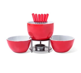 Conjunto para Fondue 10 Peças Brinox Vermelho 1256103