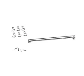 Barra de Aço Inox Brinox 6 Ganchos 40cm Top Pratic 2200140