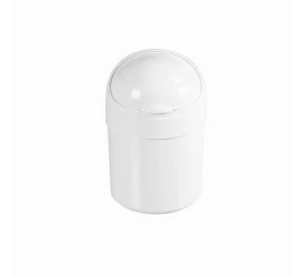 Cesto com Tampa Basculante Astra Branco 6L Ø21x33Cm Ct5 Br1