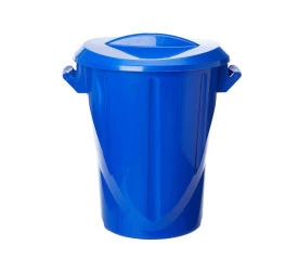 Cesto Multi Uso com Tampa 60 Litros Azul 48x55x62Cm Ct60 Az5