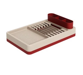 ESCORREDOR DE LOUCAS BRINOX FLAT VBO+LGR 17000/1332 (RED BOLD+LIGHT GRAY)