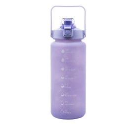 Garrafa Para Água Lyor Com Marcadores Roxa 2L 