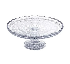 Prato P/ Bolo L'Hermitage Versailles Em Cristal C/ Pé