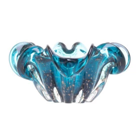 Centro De Mesa Decorativo Lyor Italy Azul E Rose