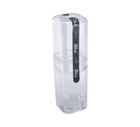 Porta Escova Coza Splash Com Tampa Cristal
