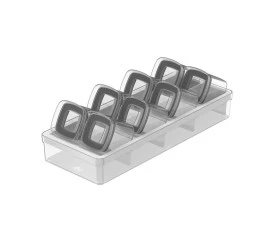 Organizador de Temperos Ou Clear 9 Peças Branco Fechado