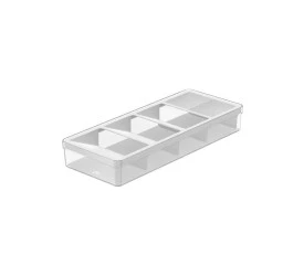 Organizador de Talheres ou Clear Branco Fechado 