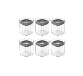 Conjunto 6 Organizadores Herméticos Ou Block 150Ml Natural