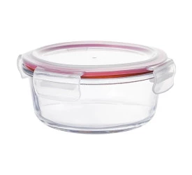 Pote Hermetico Dynasty Redondo Em Vidro Com Tampa 400ml